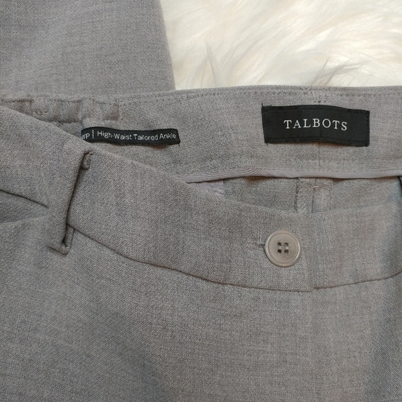 Talbots Grey High Waist Tailored Ankle Pant - Picture 4 of 12